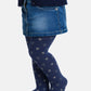 Collant bimba in micromodal 40 denari con stampa cuore glitter