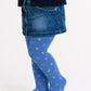 Collant bimba in micromodal 40 denari con stampa cuore glitter