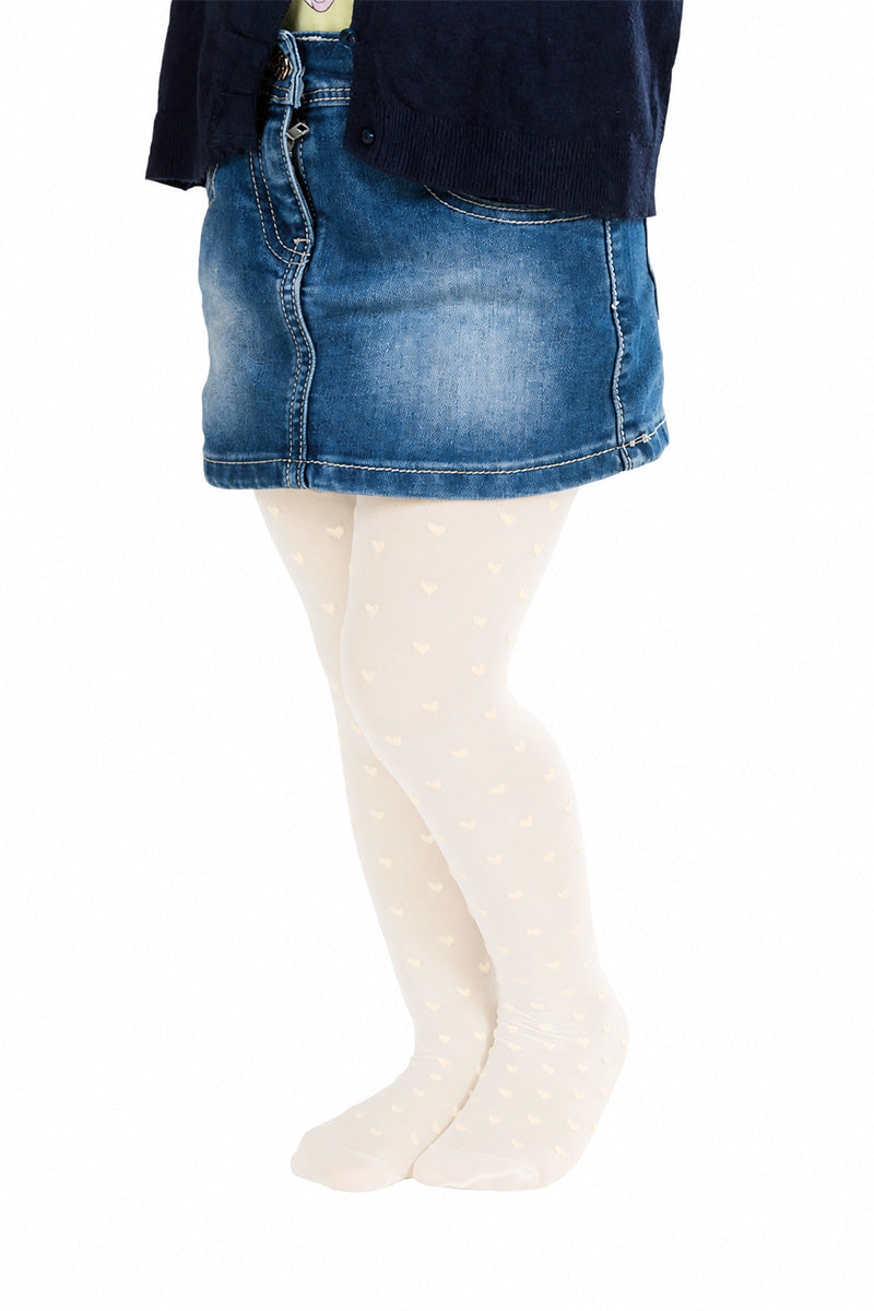 Collant bimba in micromodal 20 denari con stampa cuore