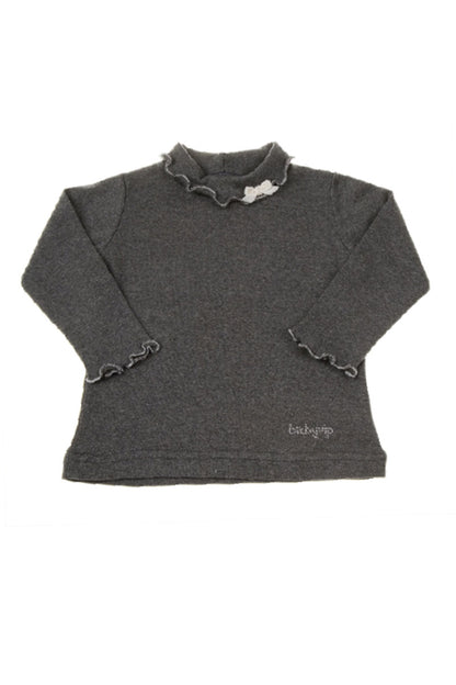 Lupetto bimba in caldo cotone con fiocchettino e strass