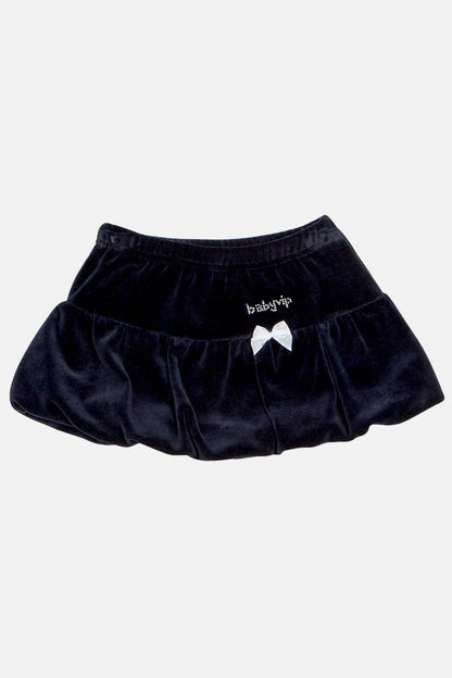 Gonnellina a palloncino in ciniglia con strass