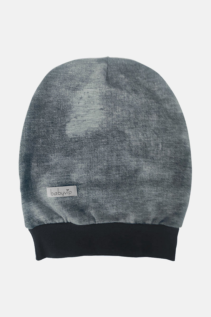 Cappellino con sciarpa coordinata in cotone elasticizzato con etichette Babyvip