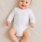 2 Body manica lunga con bottoncini su spalla - 100% cotone caldo