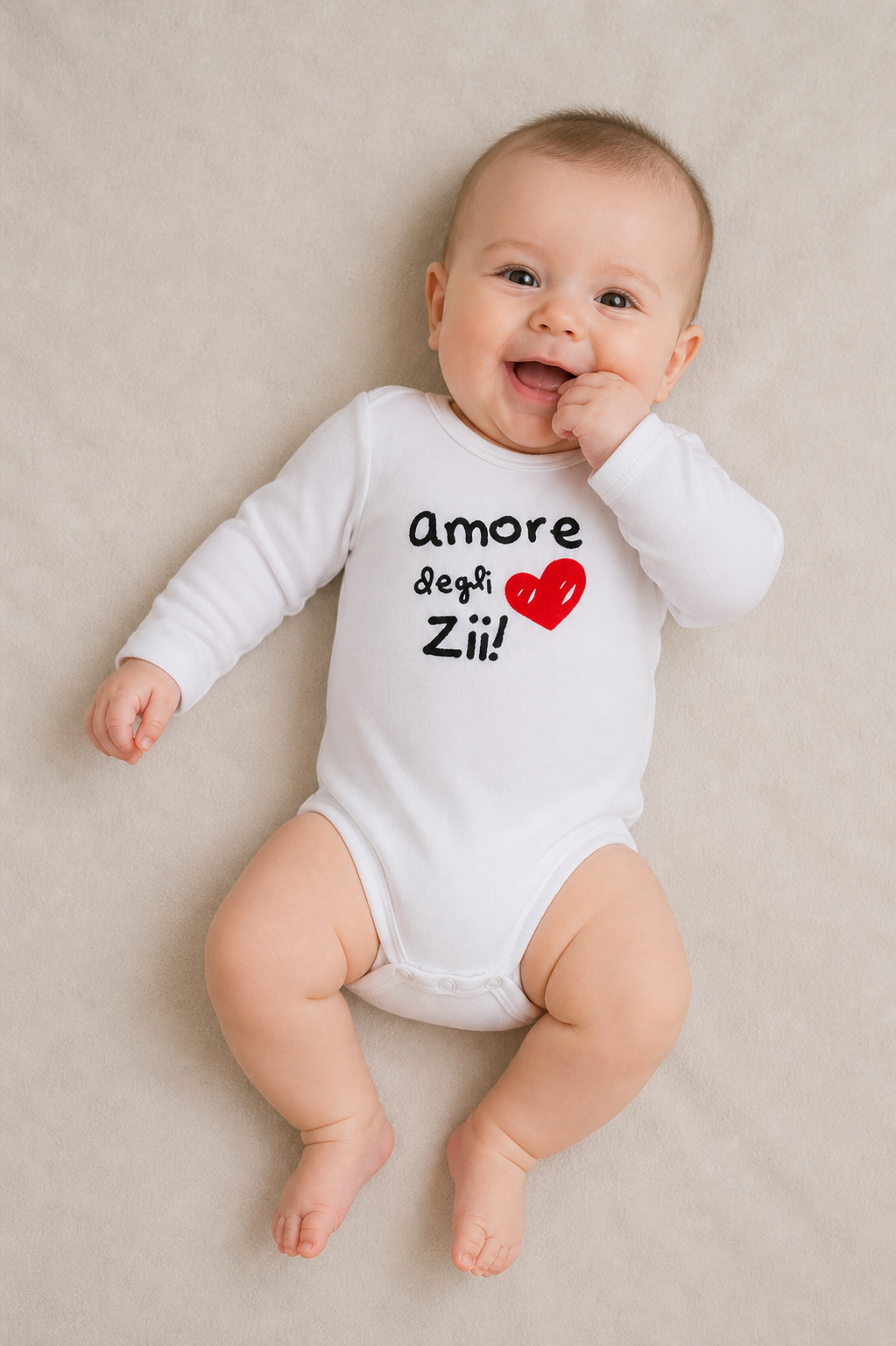 Body manica lunga con stampa "Amore degli zii!"
