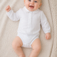 Body manica lunga in cotone modello camicia
