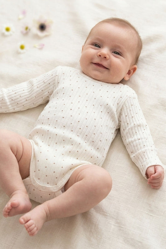 Body neonato in cotone a manica lunga