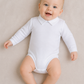 Body neonato/a manica lunga con colletto a punta in cotone caldo