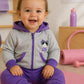 Tuta con cappuccio neonata/bimba in cotone con stampa