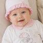 Cappellino in ciniglia con rouches