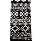 Cappellino con sciarpa in cotone con fantasia geometrica astratta
