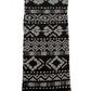 Cappellino con sciarpa in cotone con fantasia geometrica astratta