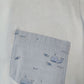 T-shirt mezza manica in cotone jersey con taschino in tela fantasia balene