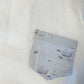 Completo 2 pezzi: T-shirt in cotone jersey con taschino in tela fantasia balene - Pantalone in tela jeans con tasche