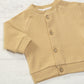 Cardigan in maglia con maniche raglan e bottoni vintage