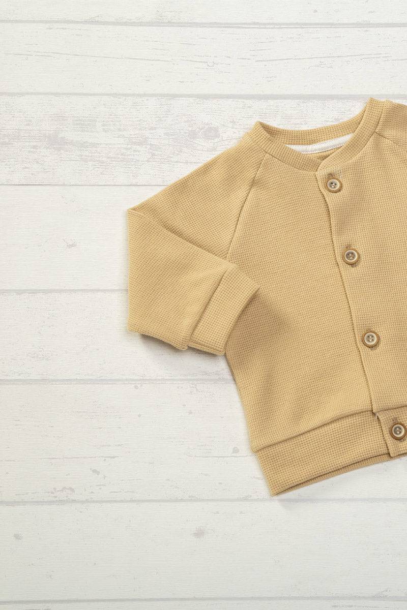 Cardigan in maglia con maniche raglan e bottoni vintage
