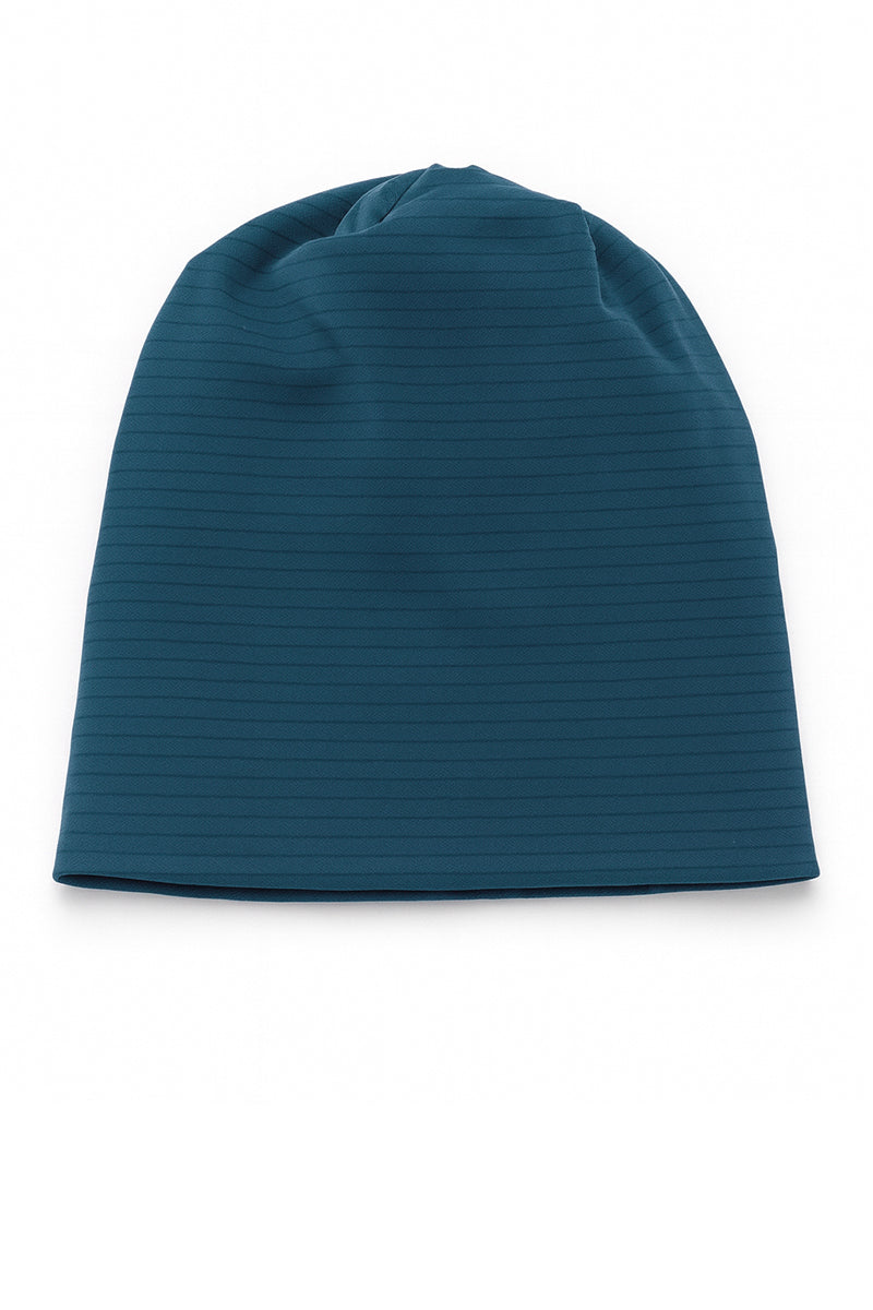 Cappellino in cotone elasticizzato con fantasia rigata