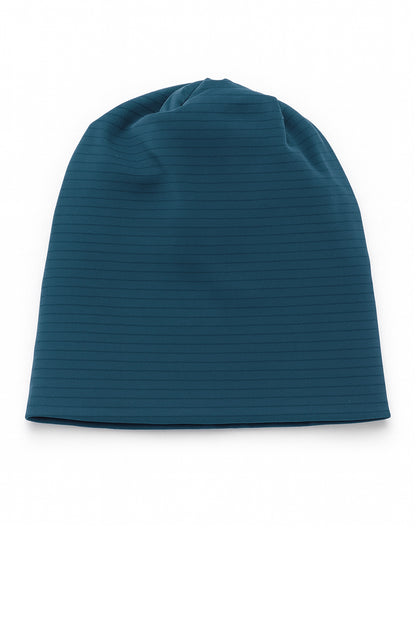 Cappellino in cotone elasticizzato con fantasia rigata