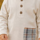 Completo 2 pezzi : Maglia in cotone elasticizzato garzato con tasca + pantalone in velluto a coste