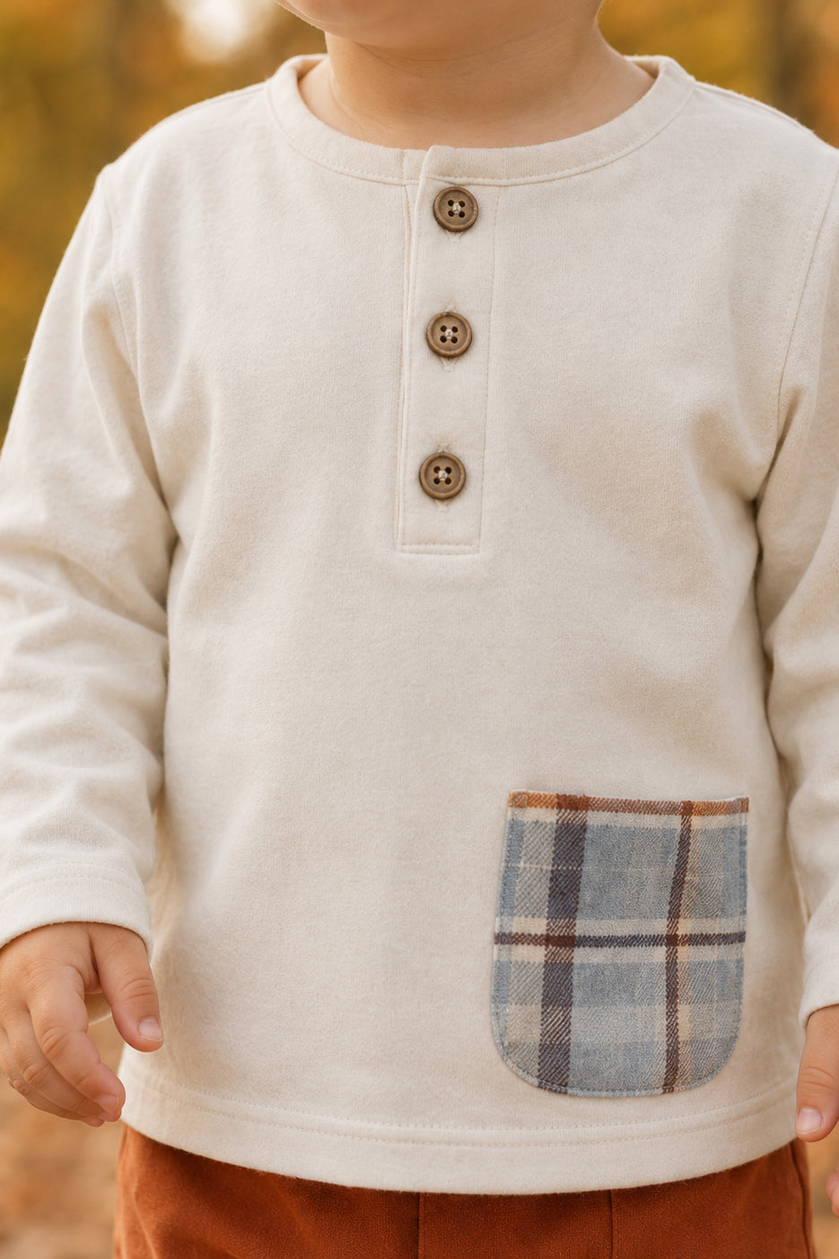 Completo 2 pezzi : Maglia in cotone elasticizzato garzato con tasca + pantalone in velluto a coste