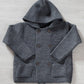 Cardigan in misto lana con cappuccio abbottonatura doppio petto e taschini