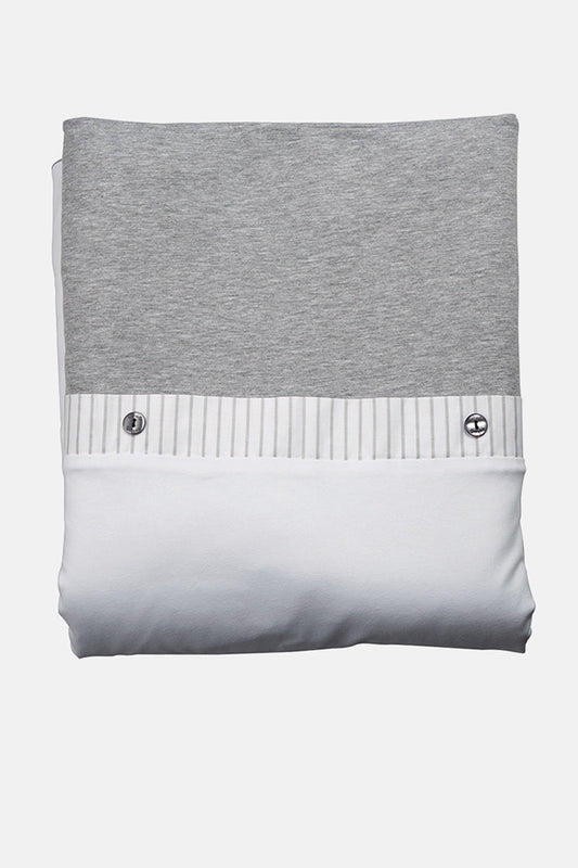 Copertina sfoderabile in cotone elasticizzato inserto in tela di cotone rigata con imbottitura