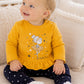 Completo: maglia e leggings in cotone elasticizzato garzato con stampa