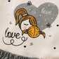 Completo 2 pezzi: T-shirt in cotone elasticizzato garzato con stampa - gonnellina tulle
