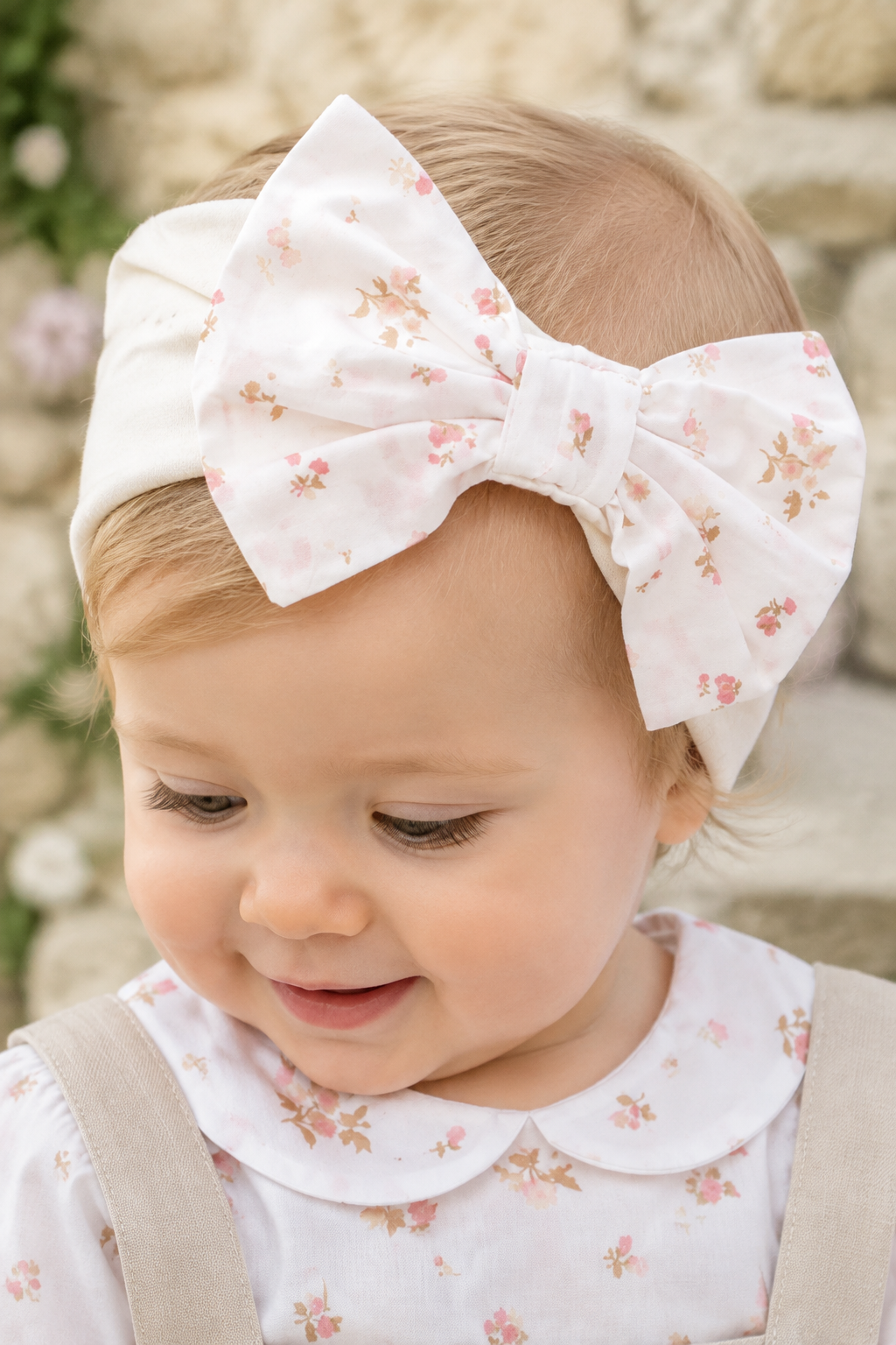 Fascia per capelli neonata in cotone elasticizzato