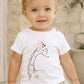 T-shirt neonata in cotone organico con  stampa