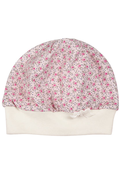 Cappellino in vellutino fantasia provenzale con nodino e strass