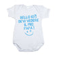 Body mezza manica in cotone con stampa "Bella io?! Devi vedere la mia mamma!"