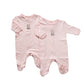 2 Tutine neonato/a in caldo cotone con stampa silver