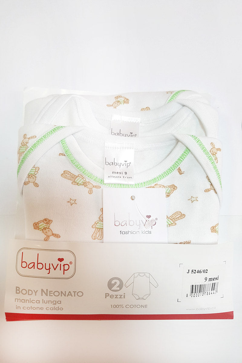 Set 6 Body neonato Babyvip manica lunga cotone caldo colori assortiti