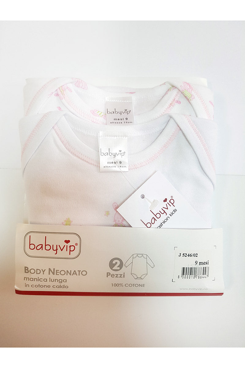 Set 2 ghettine neonato in cotone con stampa – Babyvip