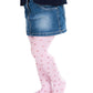 Collant bimba in micromodal 40 denari con stampa cuore glitter