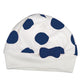 Cappellino in felpa garzata a pois con fiocco