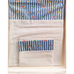 Set lenzuola 3 pezzi per carrozzina e culletta rigato con stampa all over