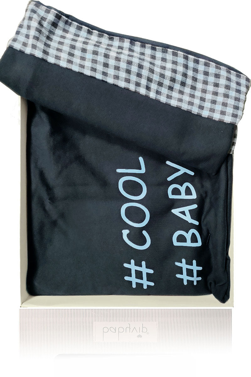 Copertina neonato in cotone con stampa "Cool Baby"
